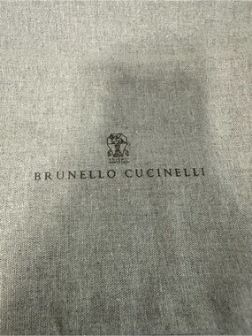 Brunello Cucinelli Gray Logo Drawstring Dust Bag